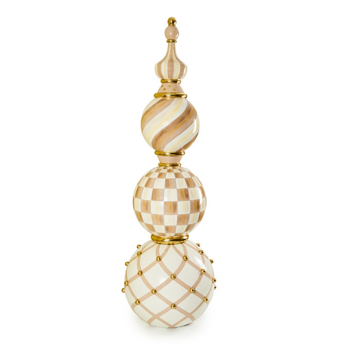 Mocha Check Outdoor Trophy Topiary