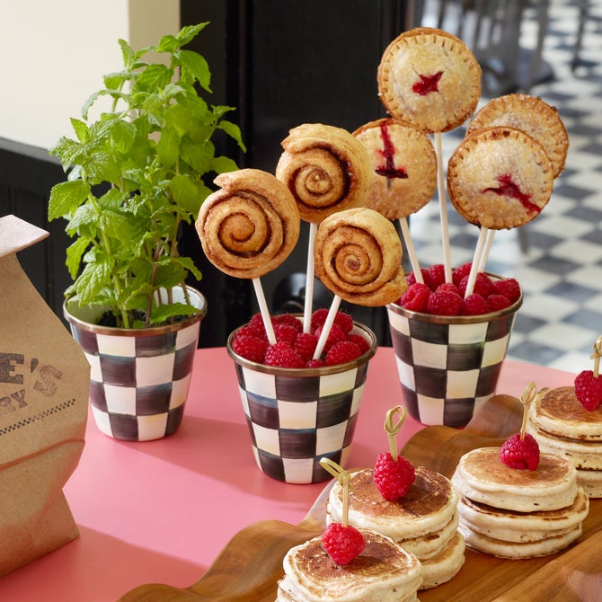 Courtly Check Herb Pots, Set of 3