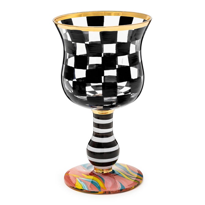Carnival Black Wine Glass