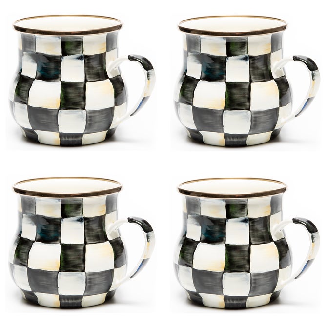 Courtly Check Mugs, Set of 4