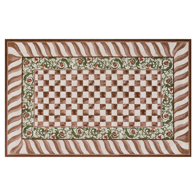 Mocha Check 5' x 8' Rug