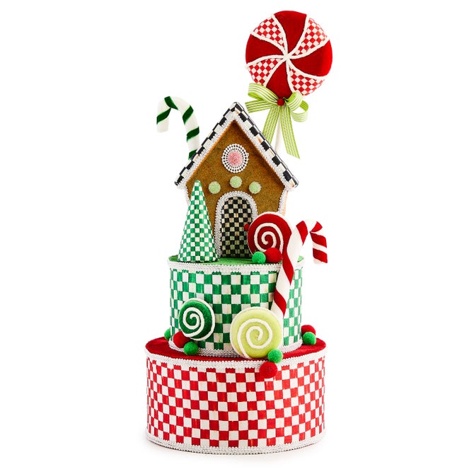 Check It Out Gingerbread Fabric Tree Topper