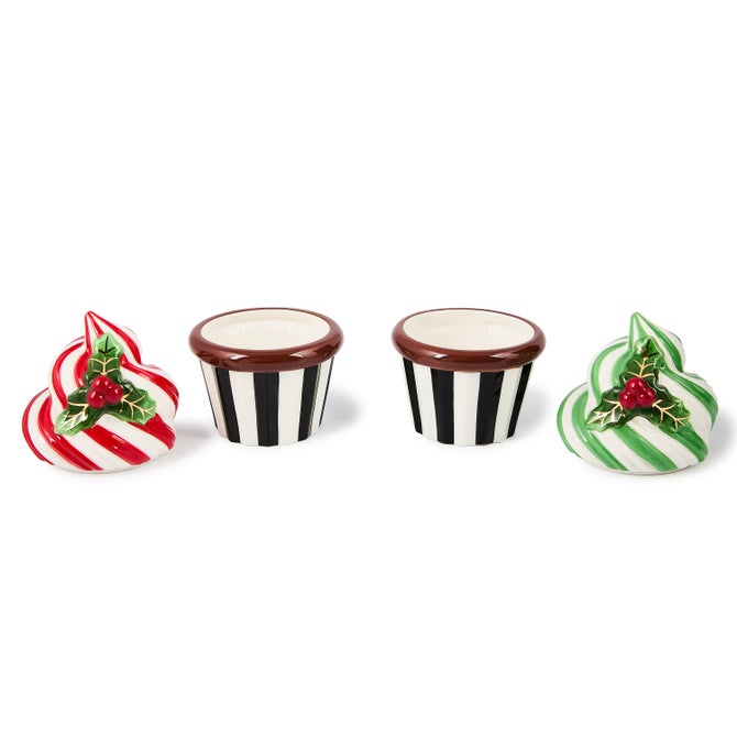 Check It Out Ceramic Cupcake Boxes, Set of 2