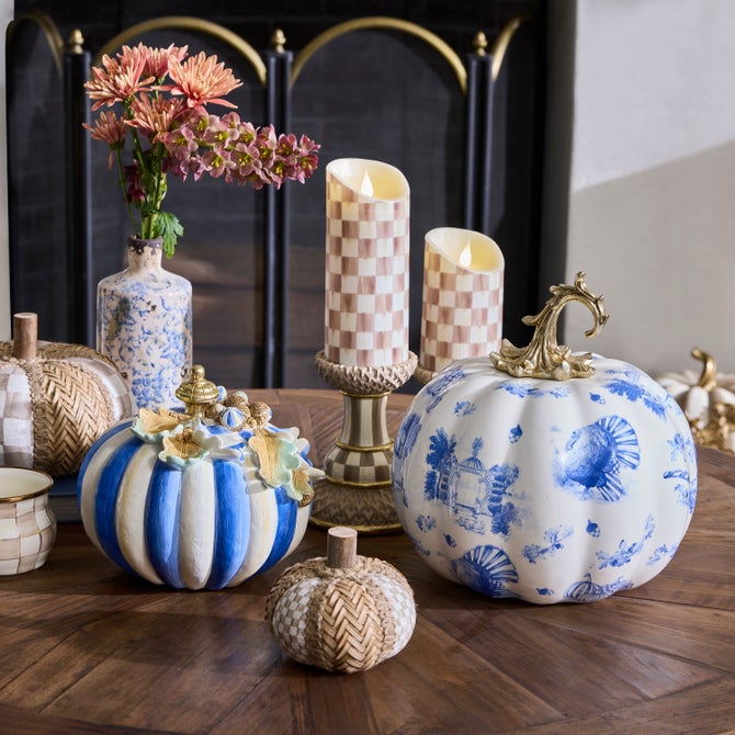 Mocha Pillar Candle Holders, Set of 3