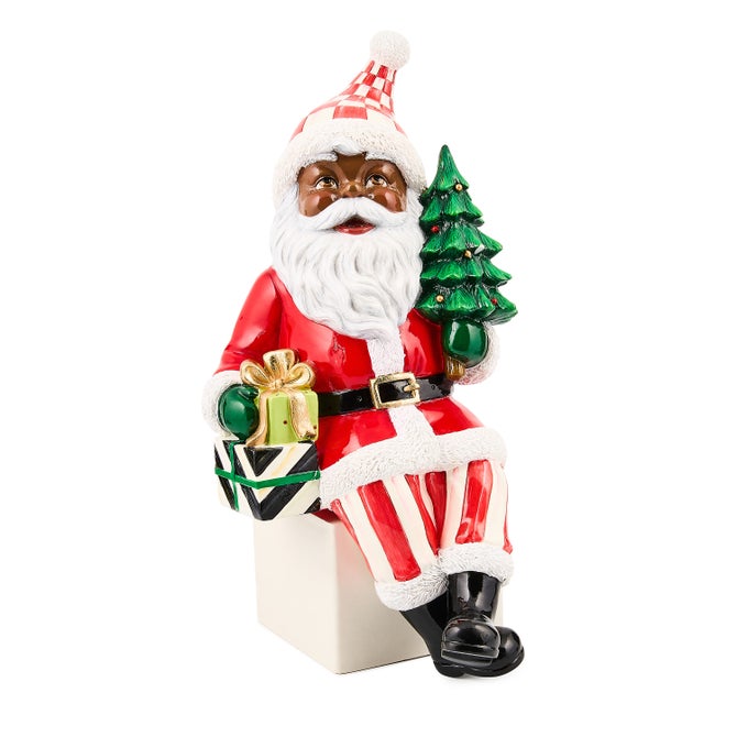 Check It Out Black Santa Ledge Sitter