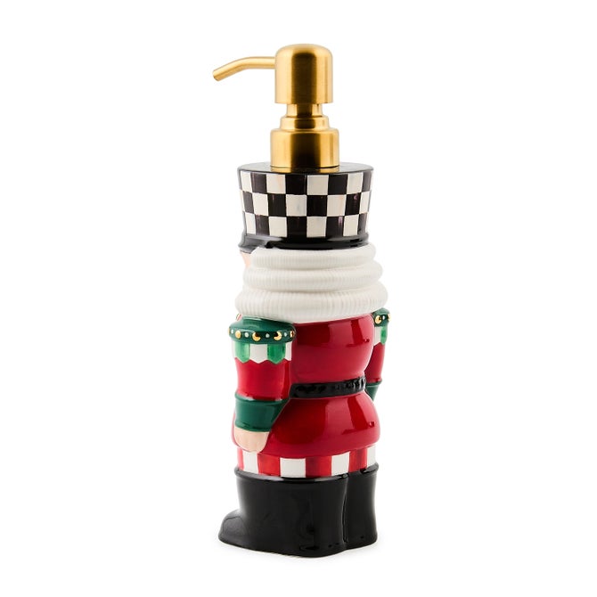 Check It Out Ceramic Nutcracker Soap Dispenser