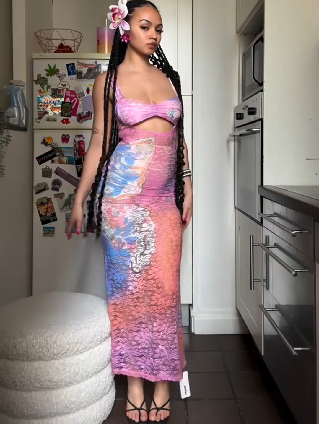 Spaghetti Butterfly Sleeveless Maxi Dress