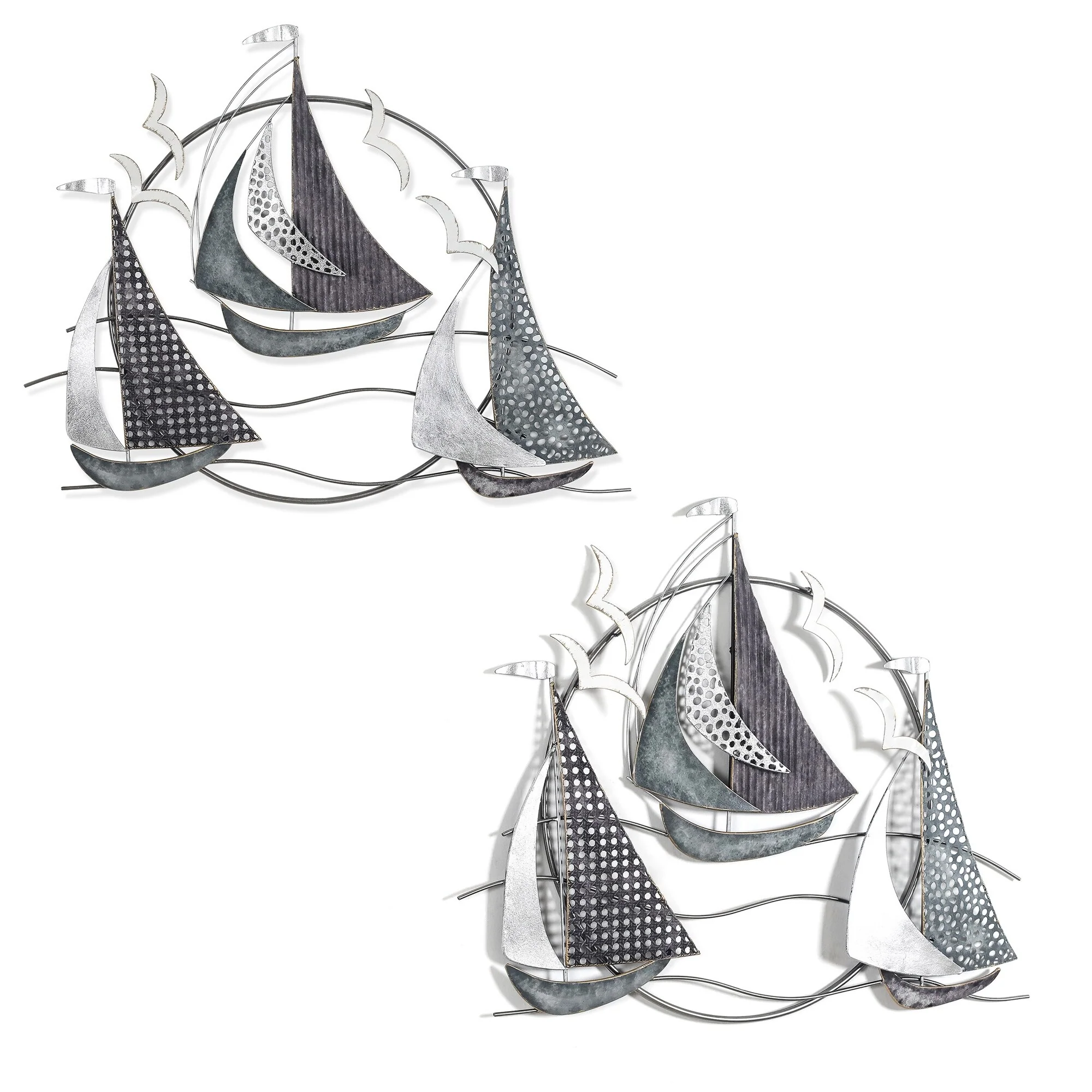 3D Metal Ship Wall Decoration Sailboat Wall Sculpture