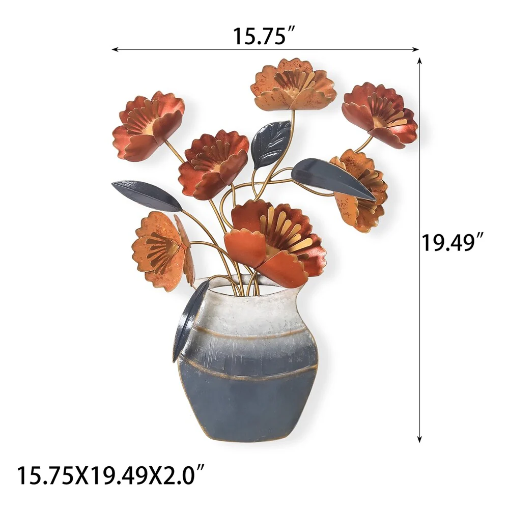 Metal Flower Wall Decor