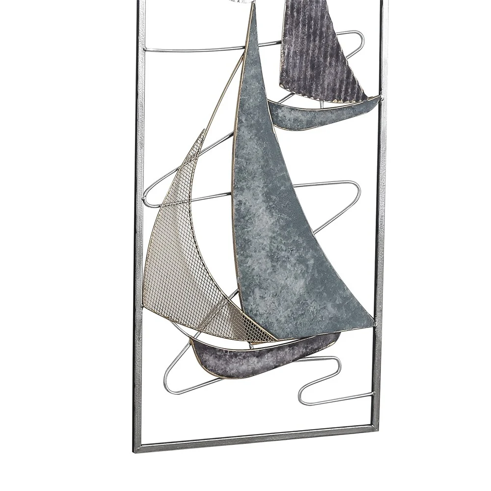 3D Metal Ship Wall Decoration Sailboat Wall Sculpture