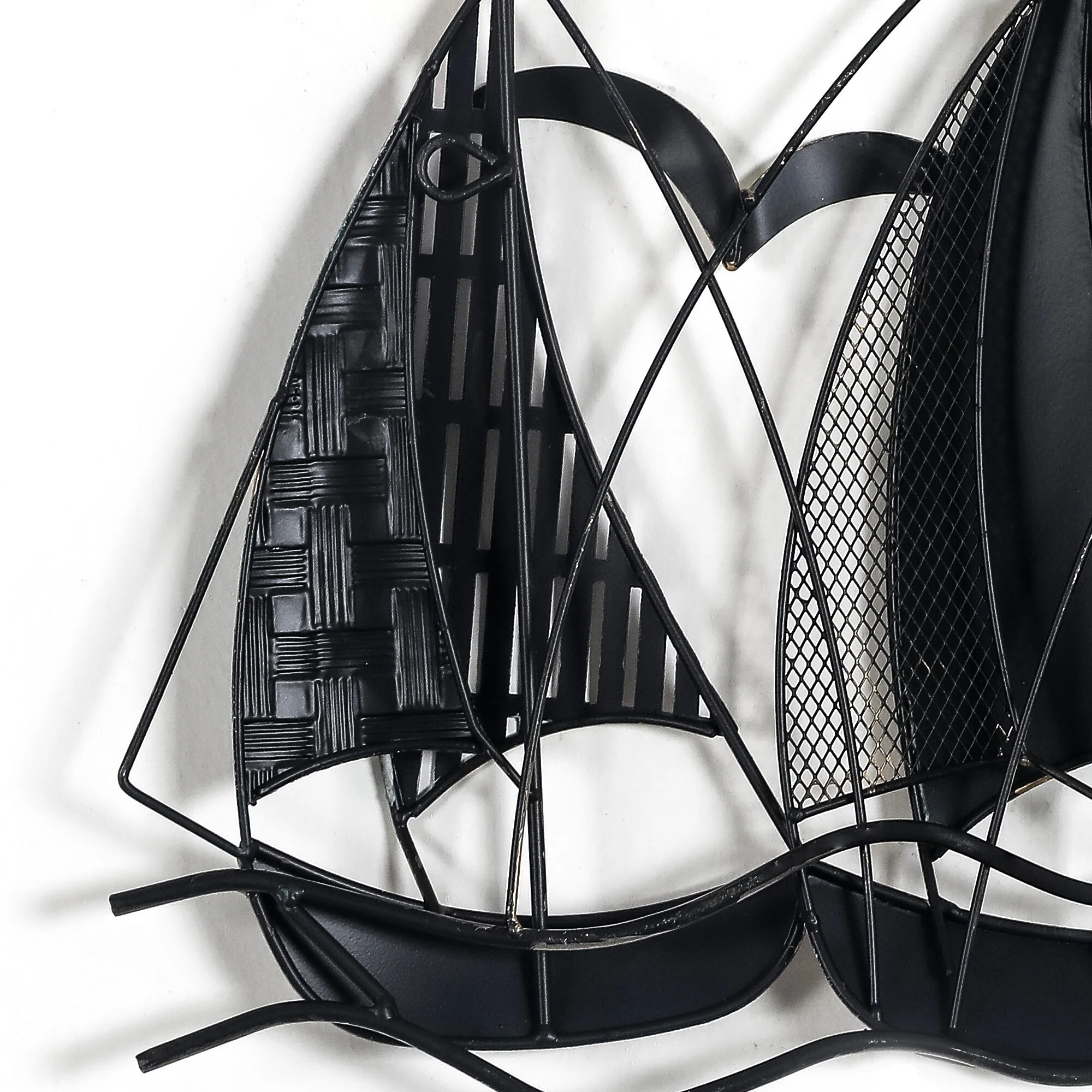 3D Metal Ship Wall Decoration Sailboat Wall Sculpture