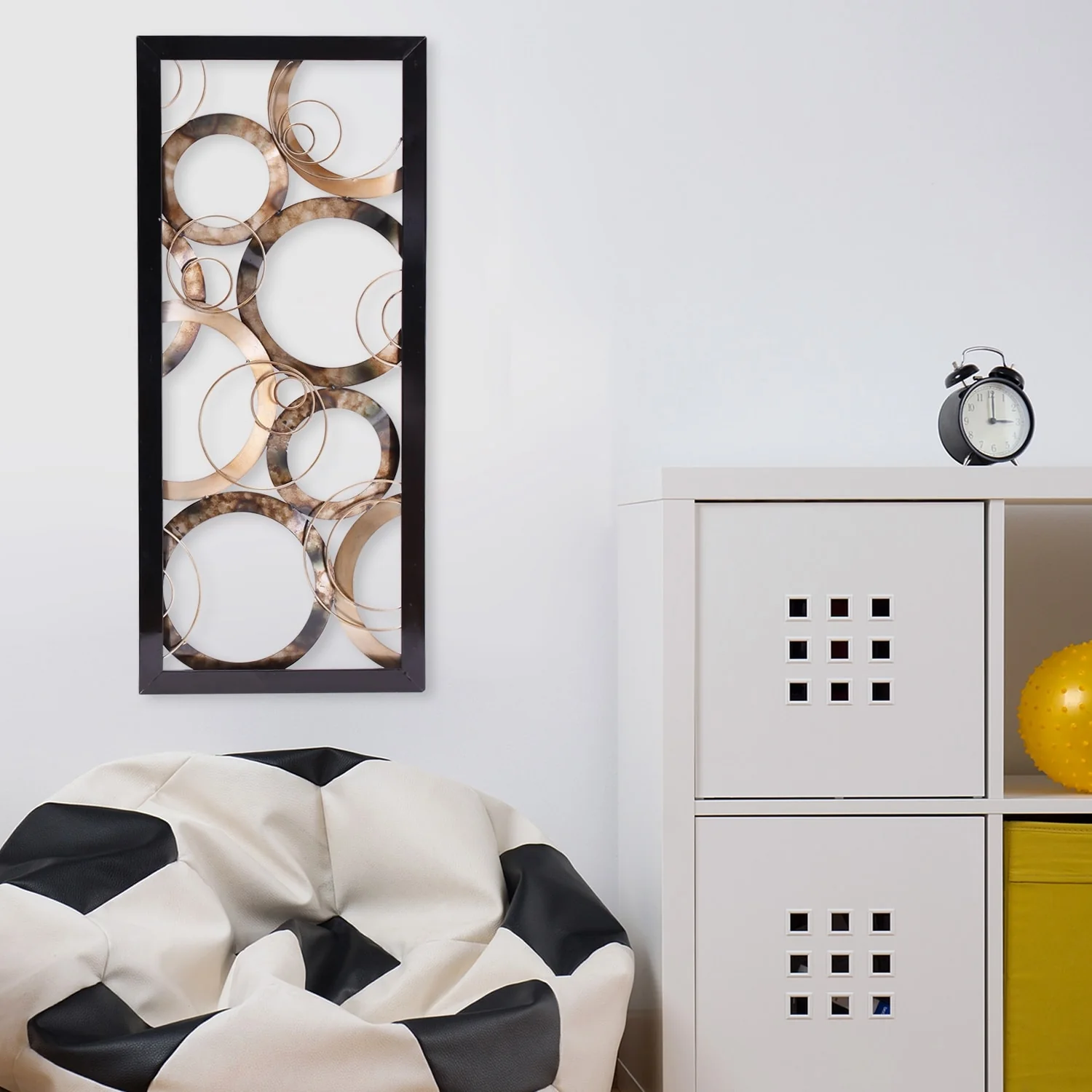 Large Metal Wall Sculpture Decor with Frame