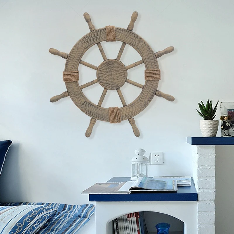 Large Marine Ship Wheel Nautical Decor
