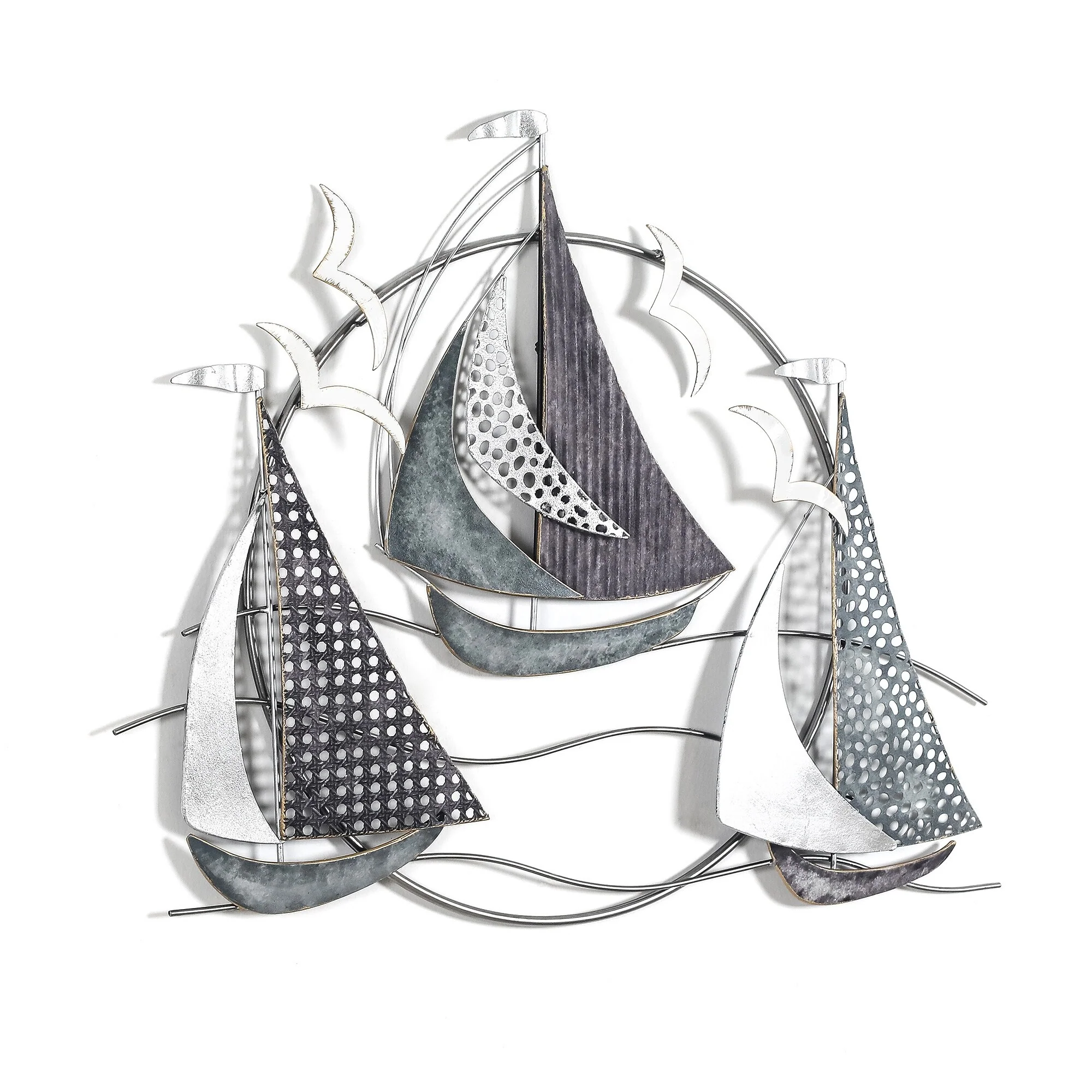 3D Metal Ship Wall Decoration Sailboat Wall Sculpture