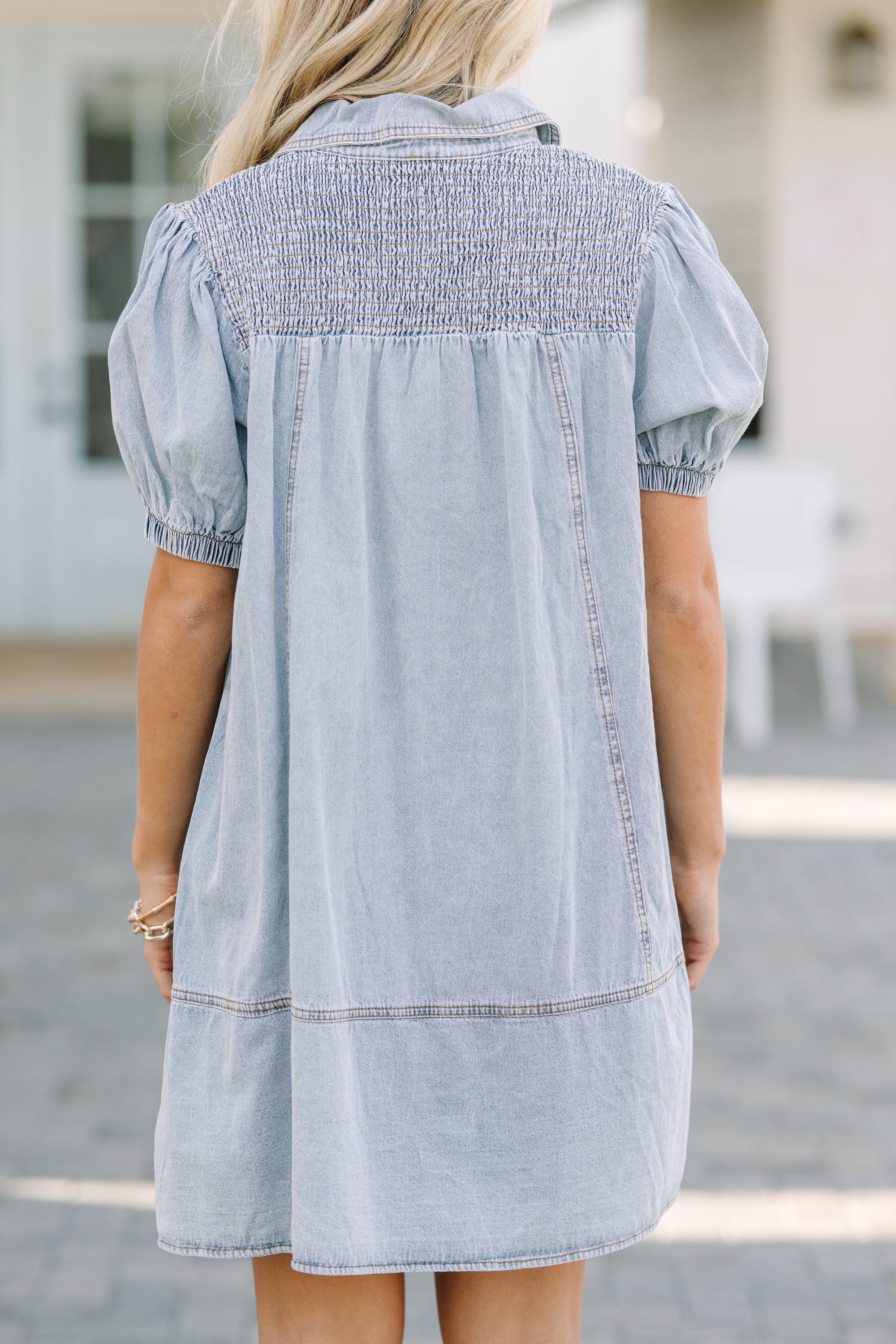 Light Denim Babydoll Dress