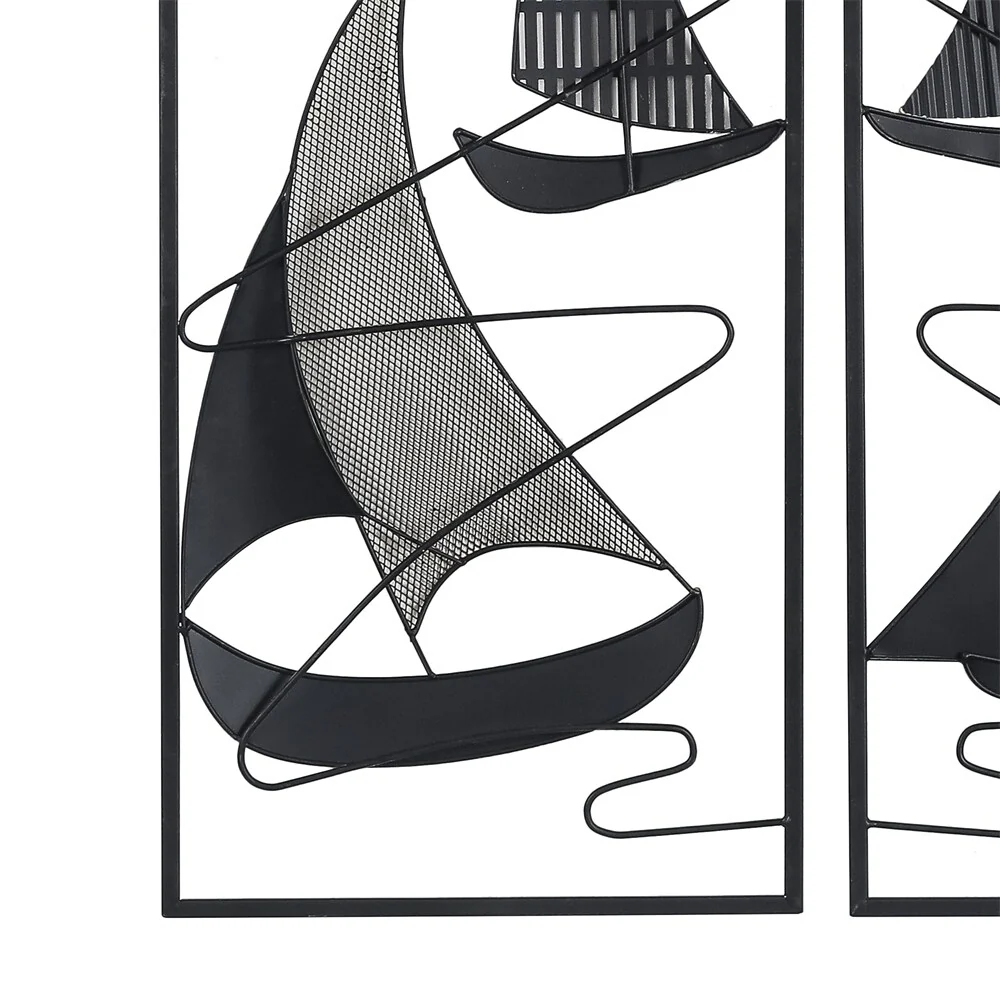 3D Metal Ship Wall Decoration Sailboat Wall Sculpture
