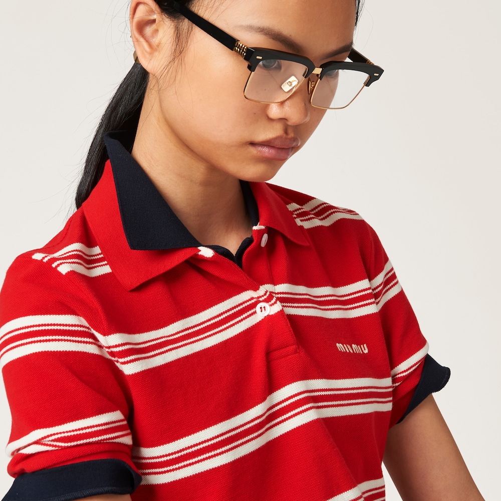 Cotton piqué polo shirt