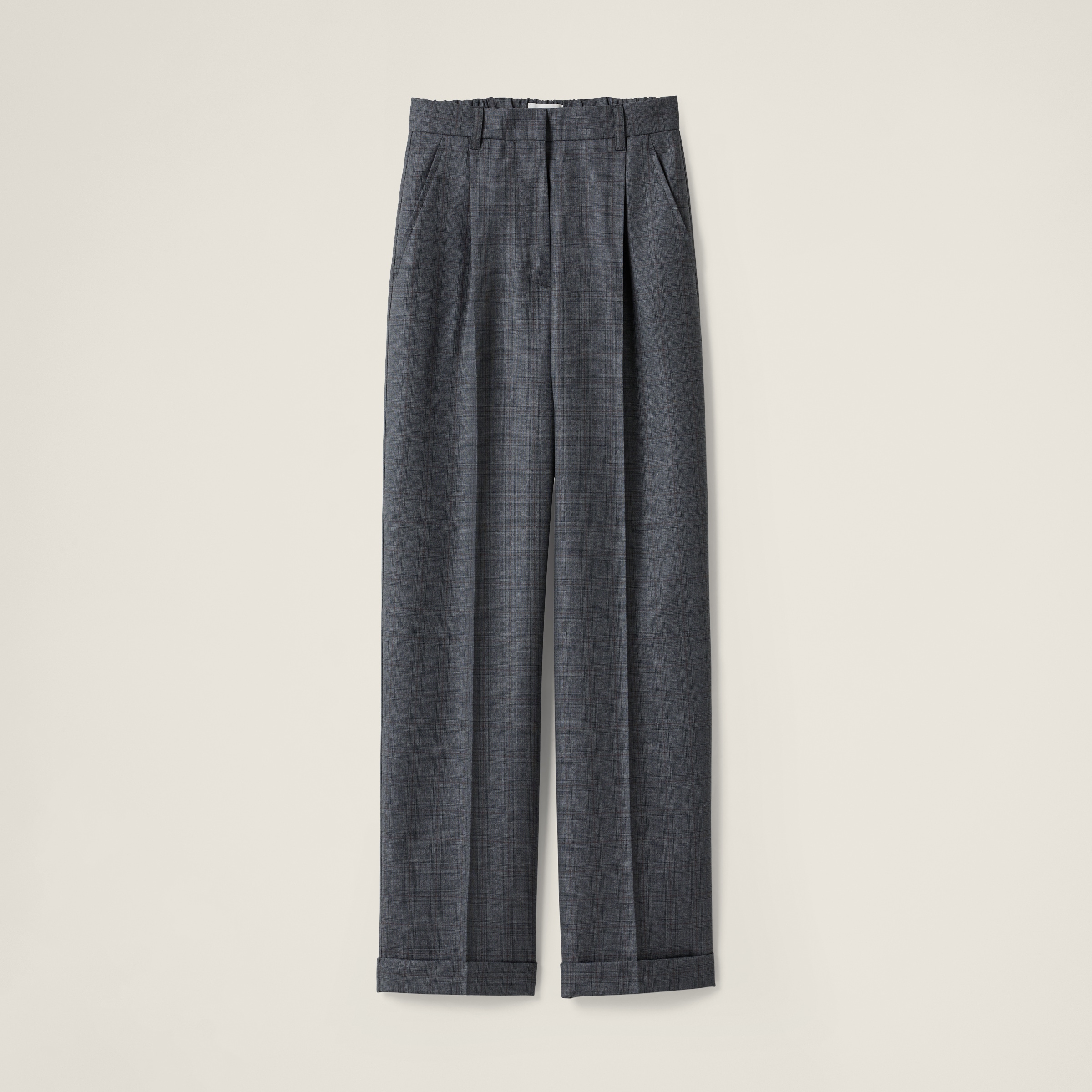 Prince of Wales checked wool pants