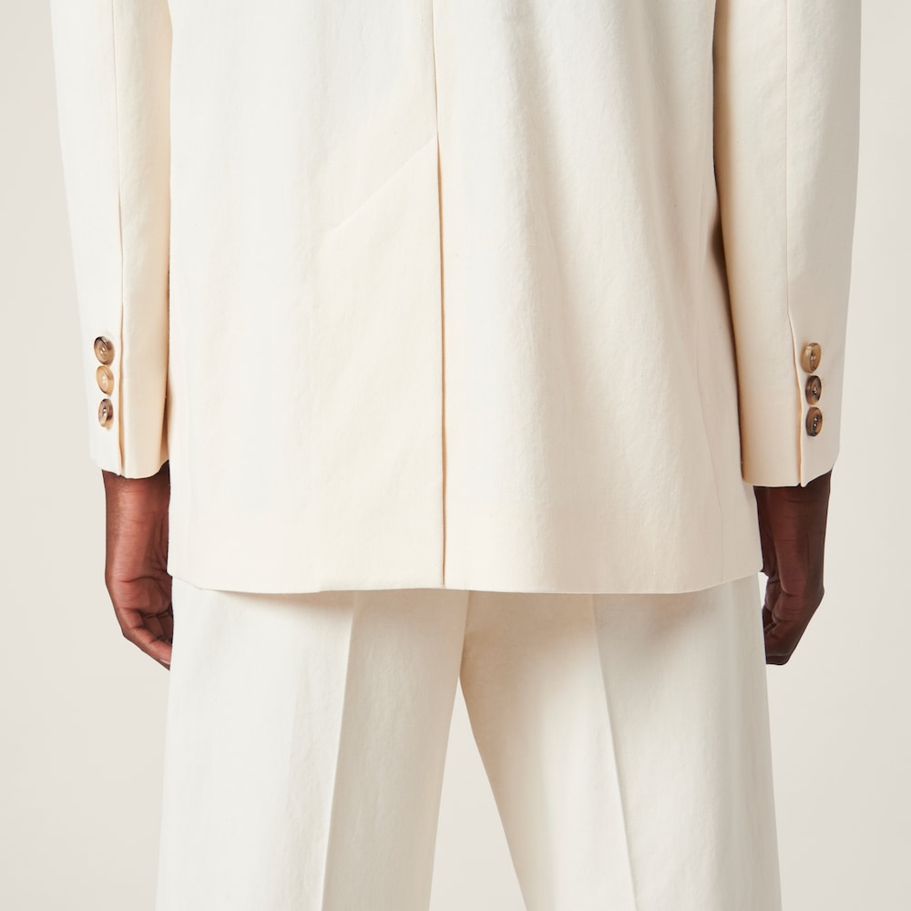Single-breasted canvas jacket