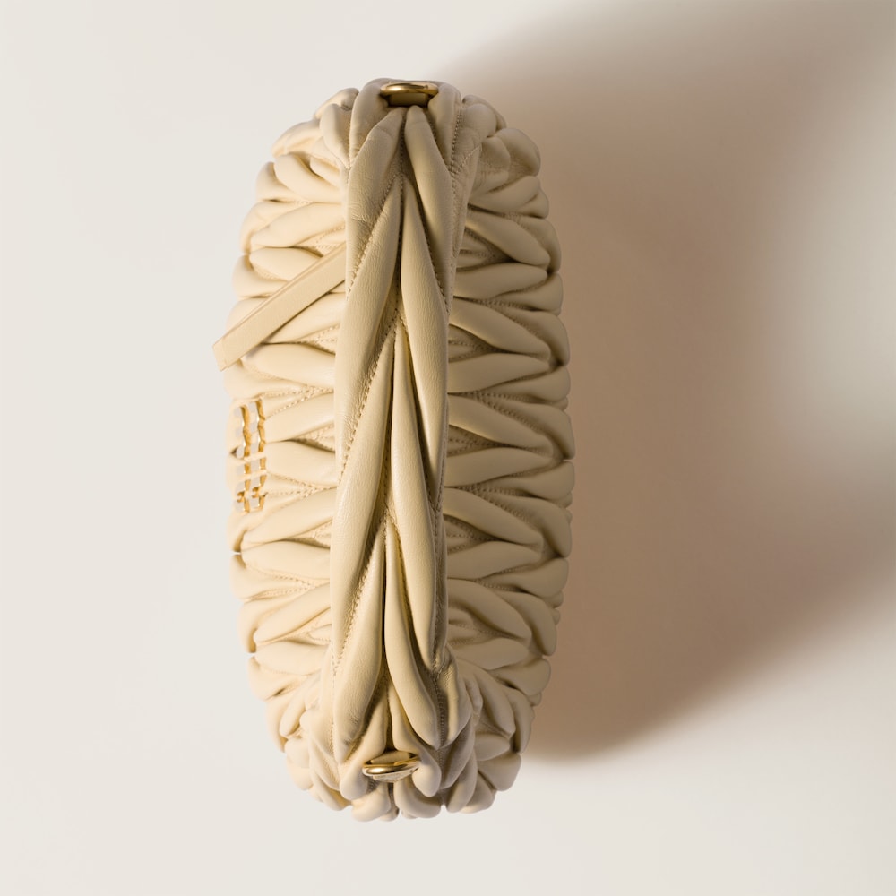 Wander matelassé nappa leather hobo bag
