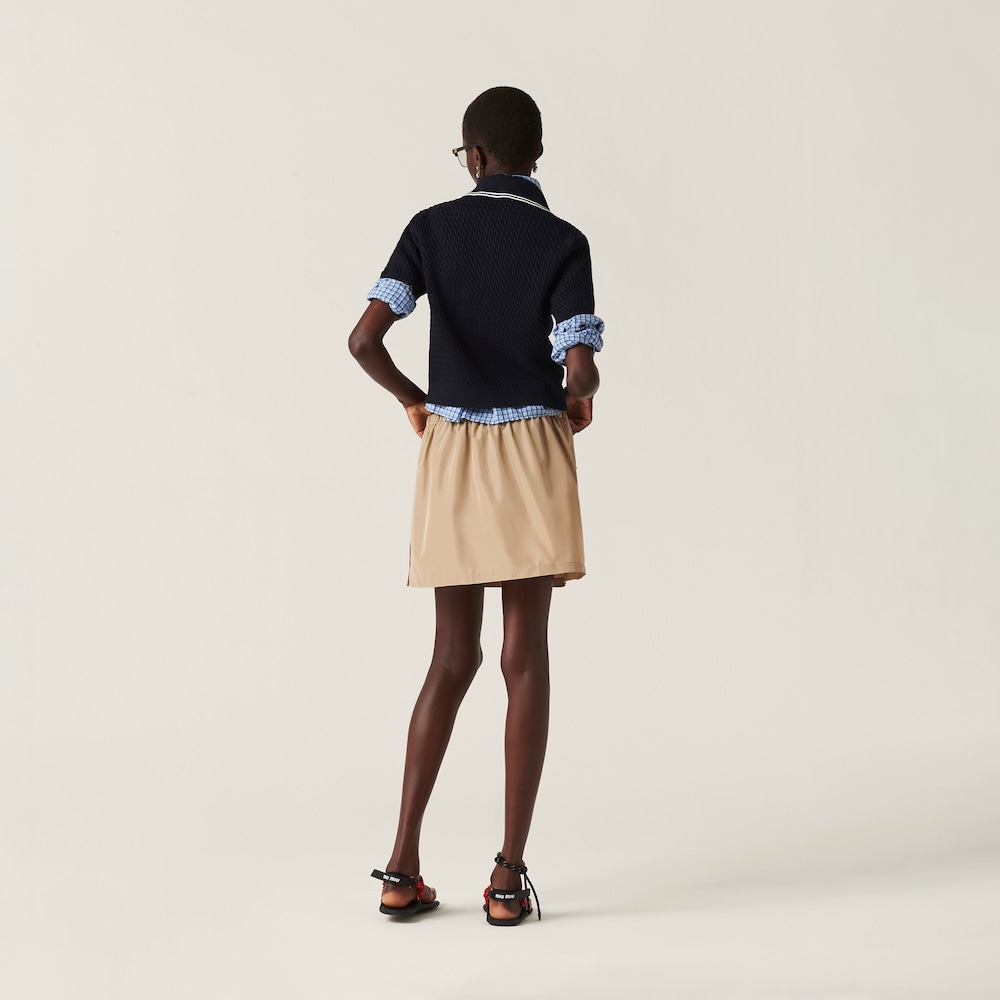 Technical fabric miniskirt