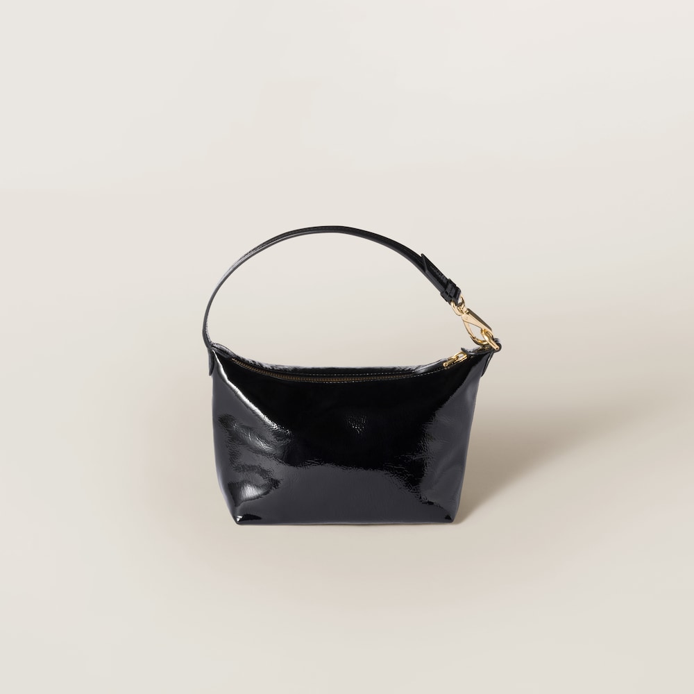 Naplak patent leather pouch
