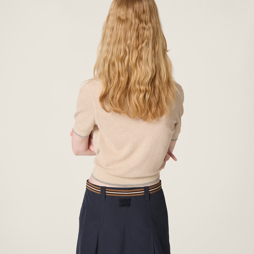 Cotton knit polo shirt