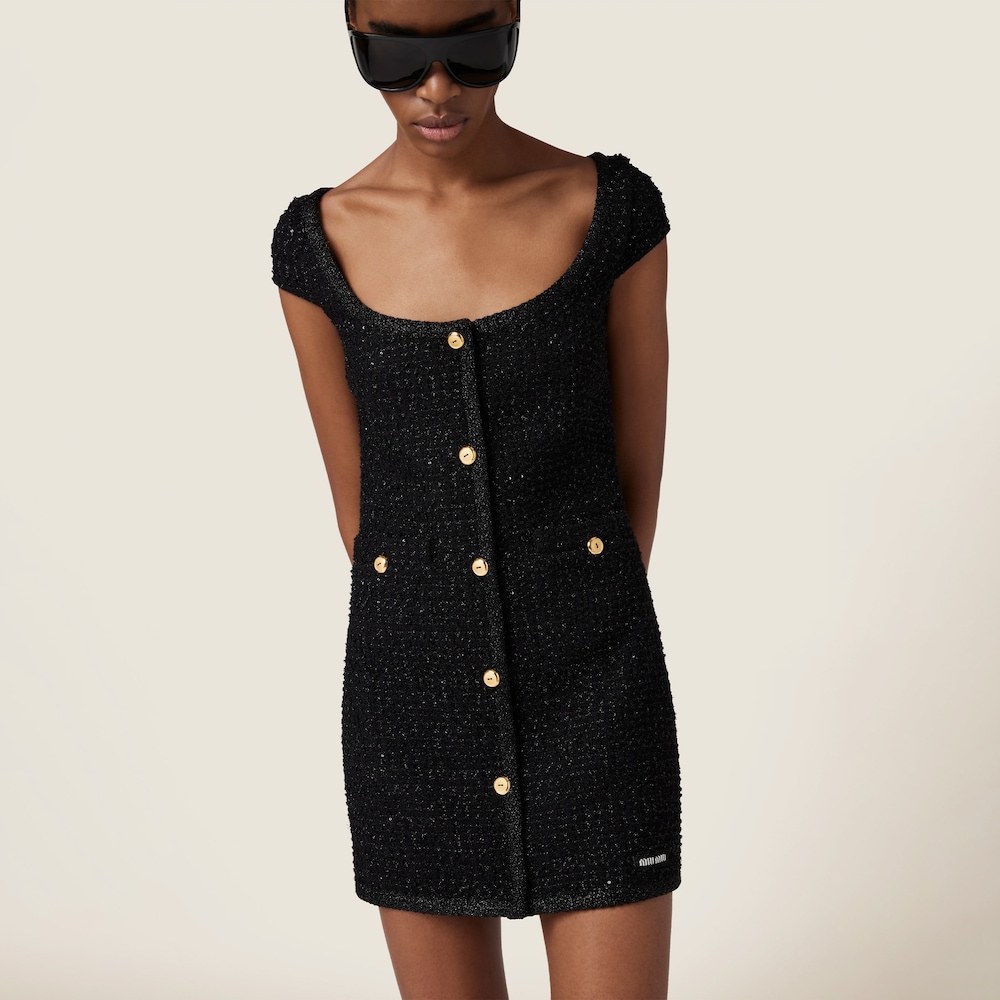 Lamé bouclé dress