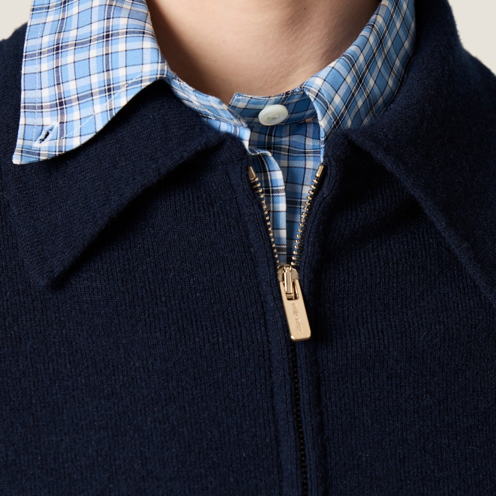 Wool and cashmere blouson jacket