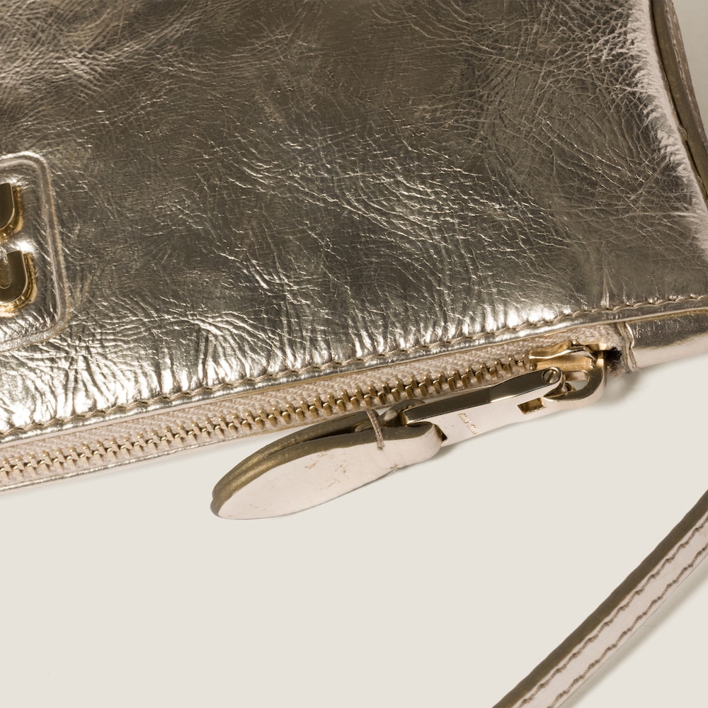 Laminated nappa mini pouch