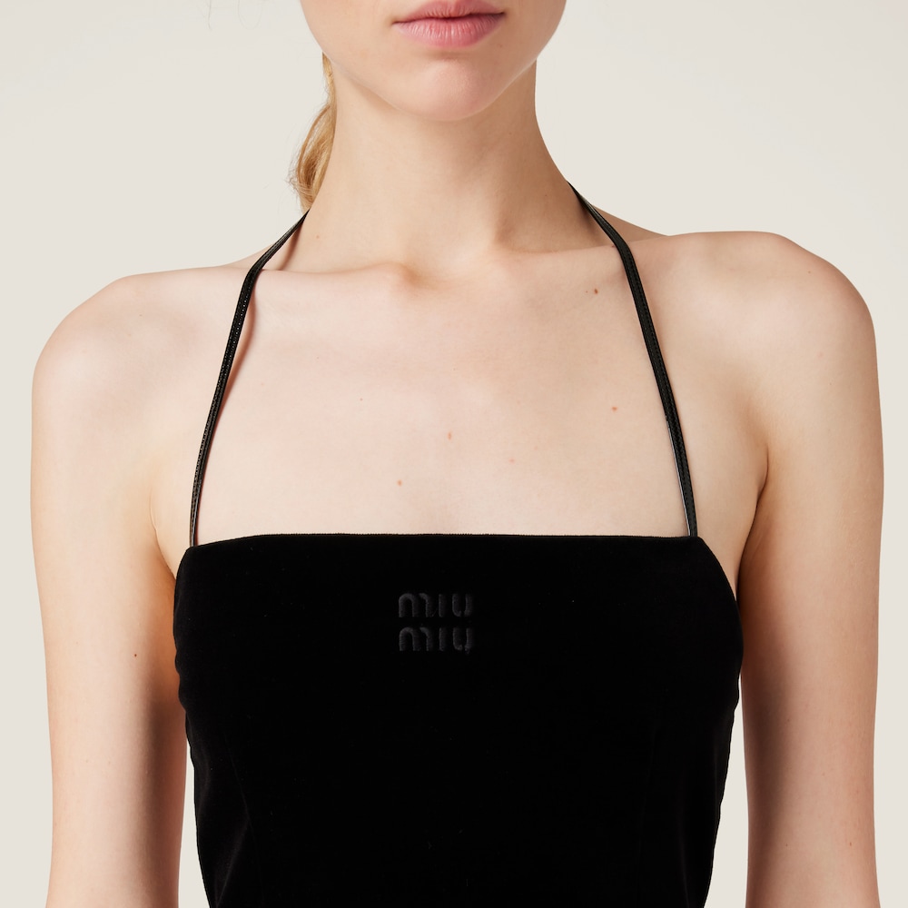 Stretch velvet top