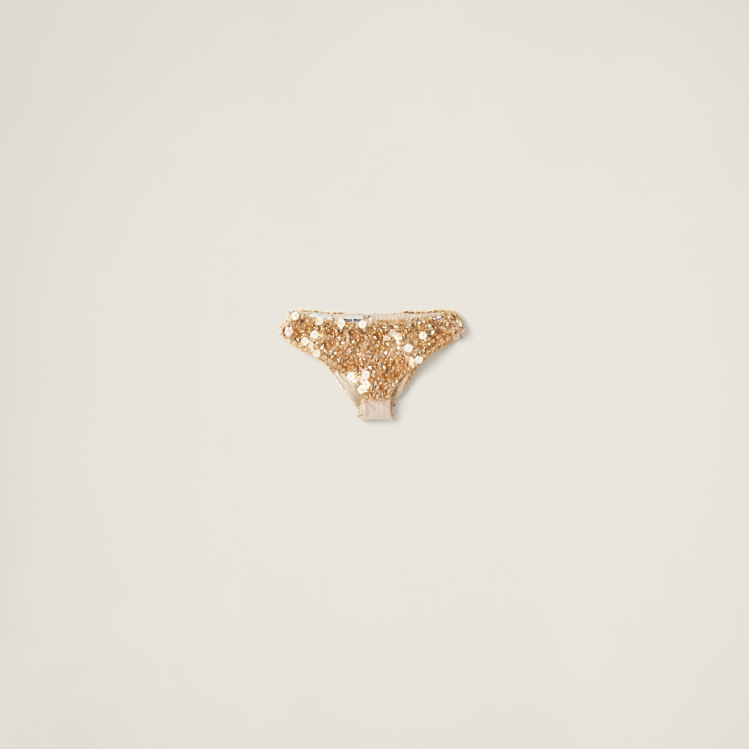 Embroidered silk and wool panties
