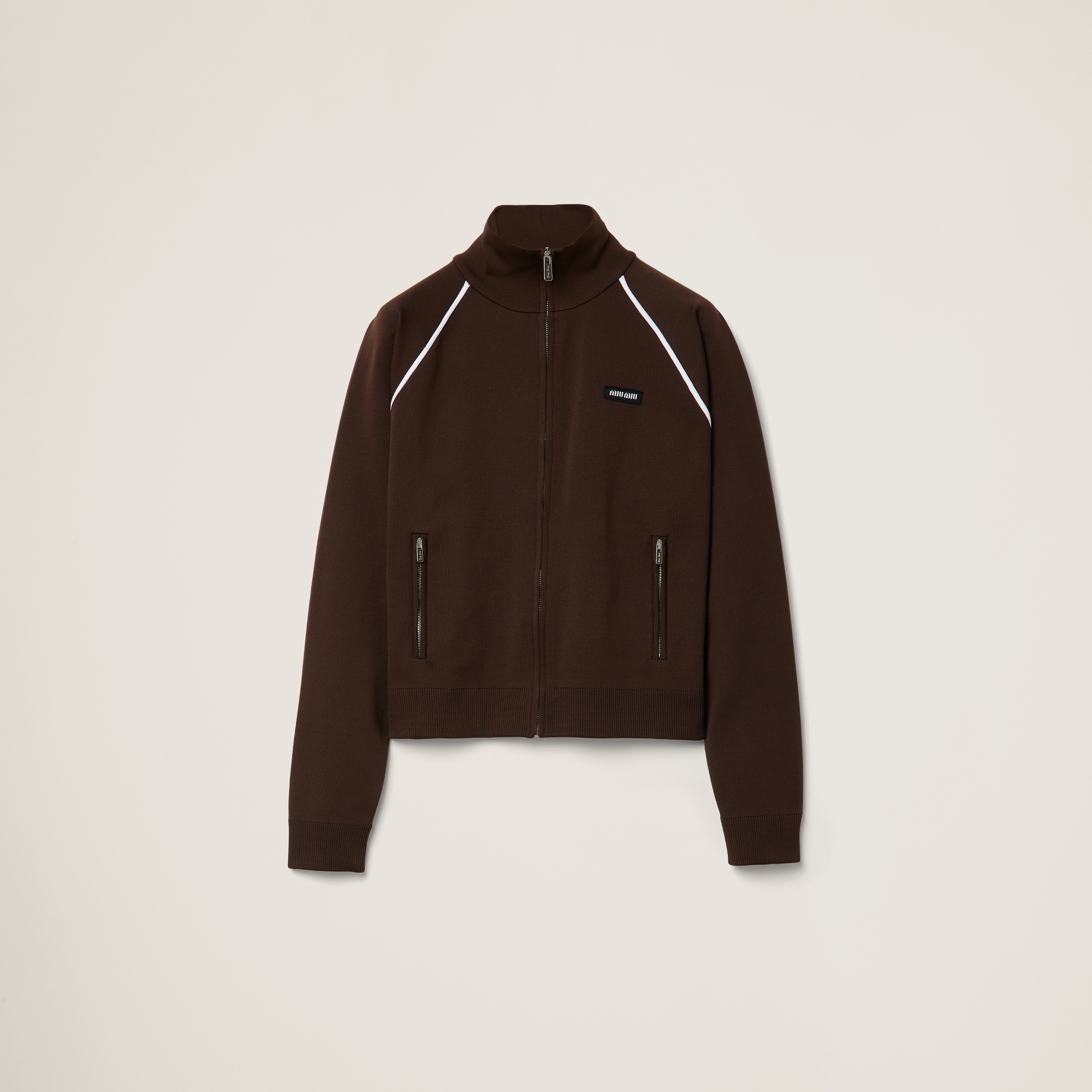 Technical yarn zipper cardigan