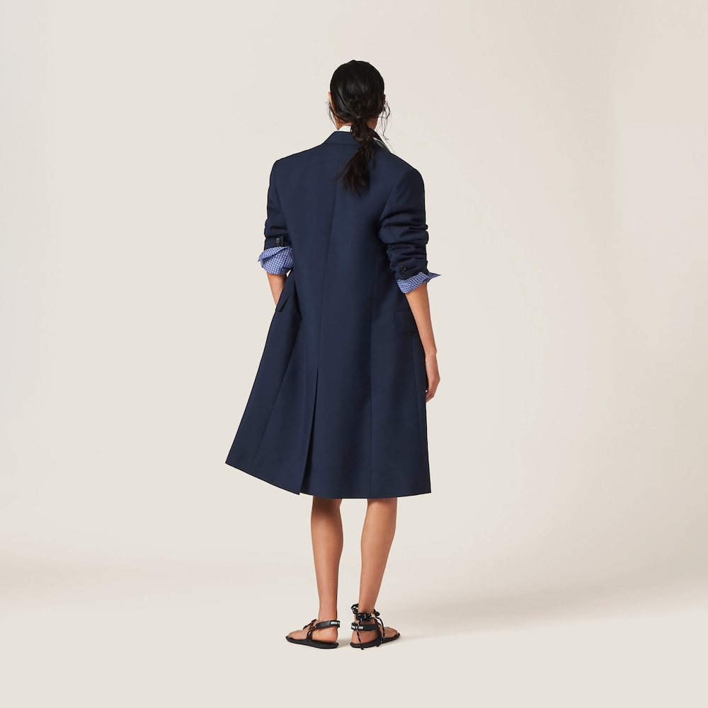 Single-breasted mohair coat