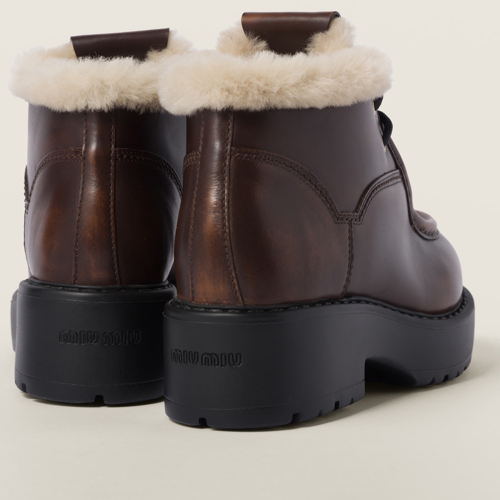 Fumé leather booties