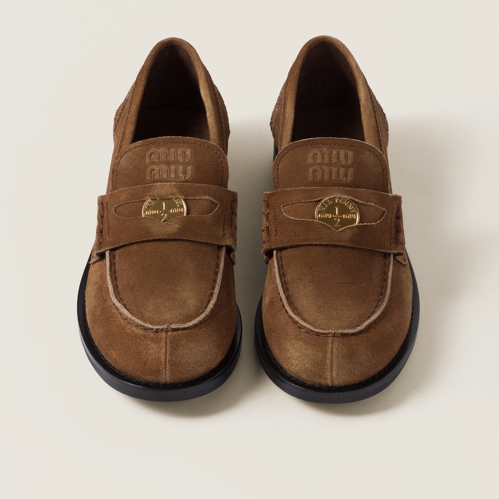 Faded suede loafers