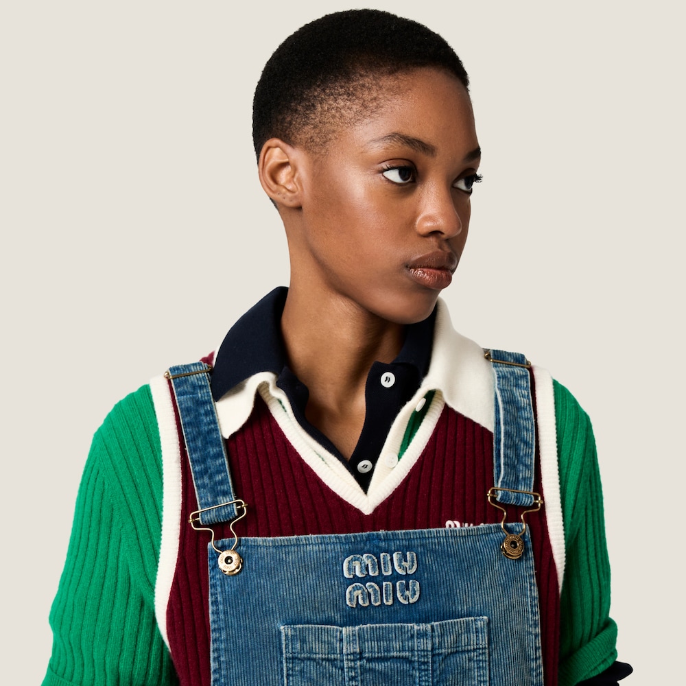 Washed corduroy jumpsuit