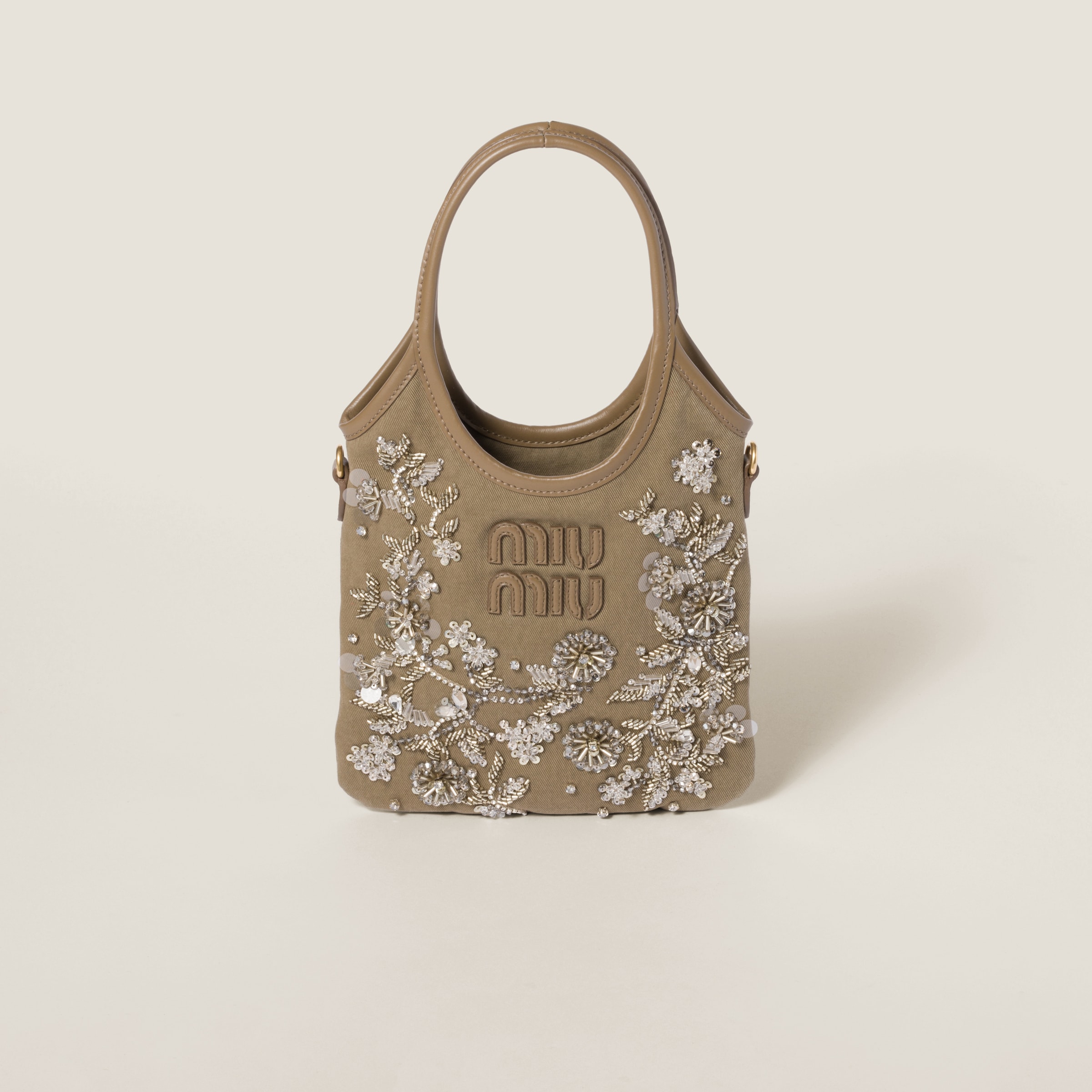 IVY embroidered gabardine bag