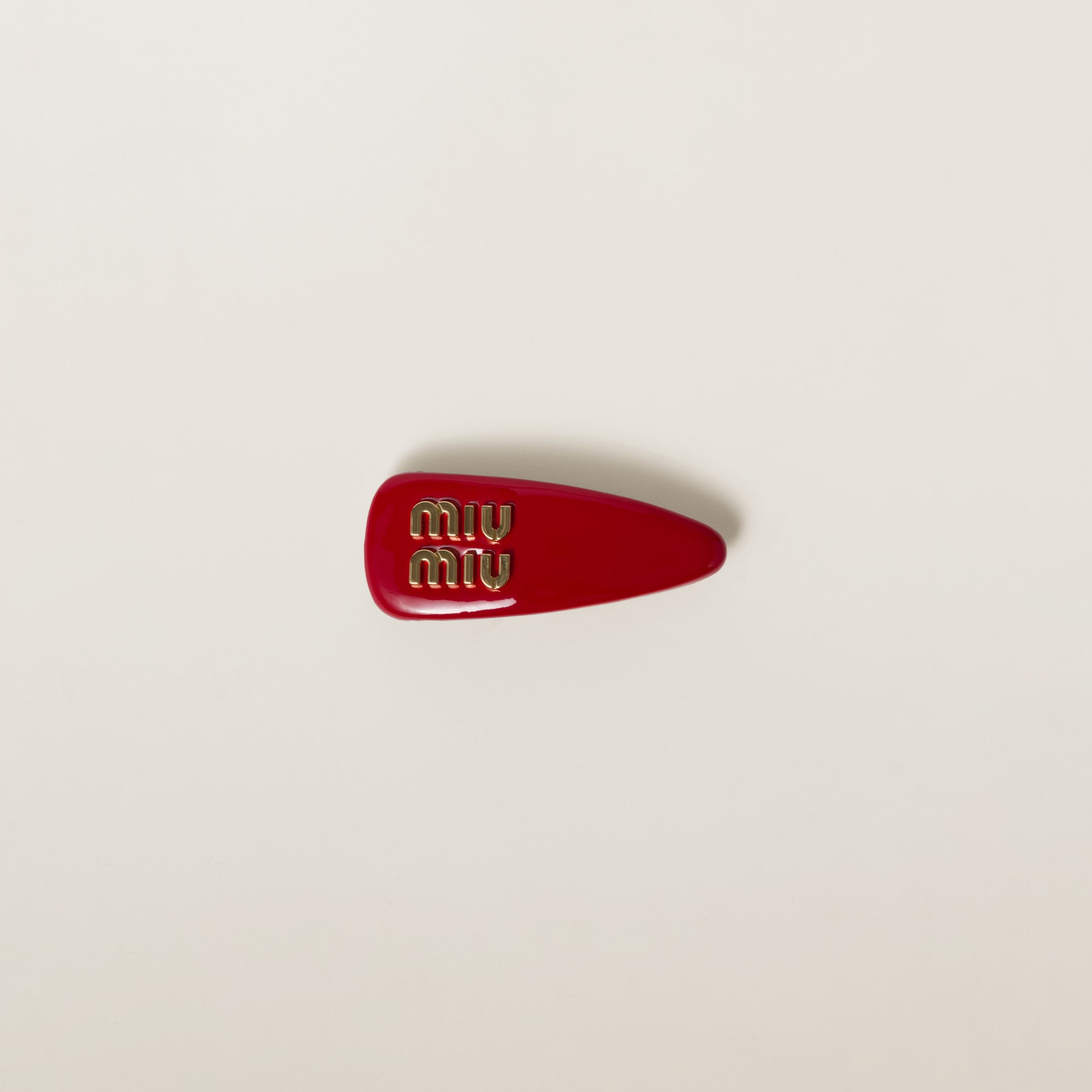 Patent leather hair clip