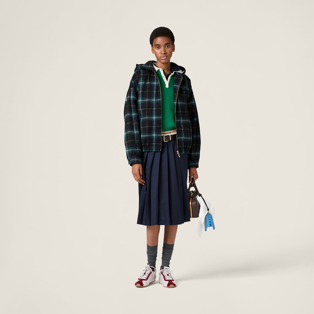 Plaid hoodie jacket