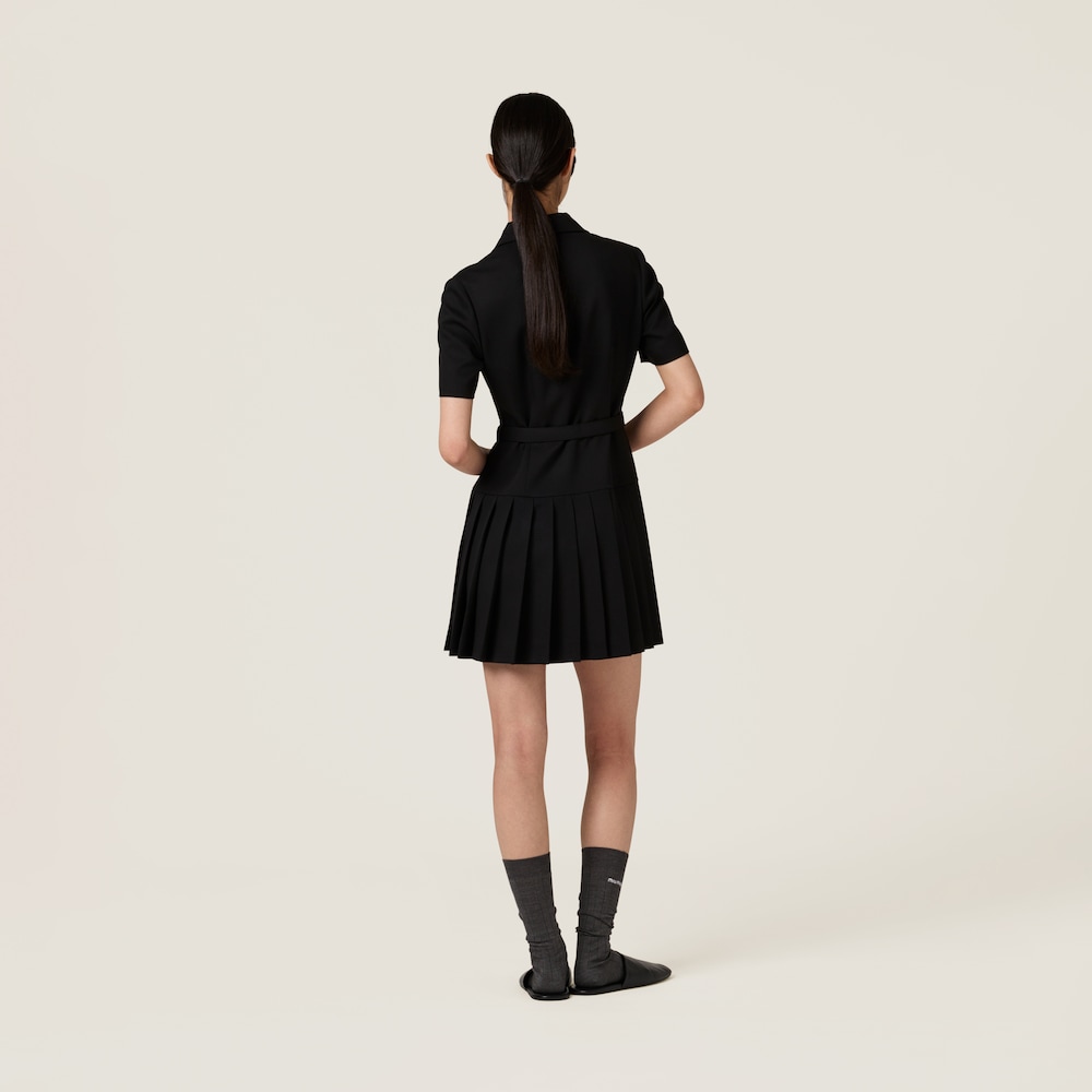 Grain de poudre wool mini-dress