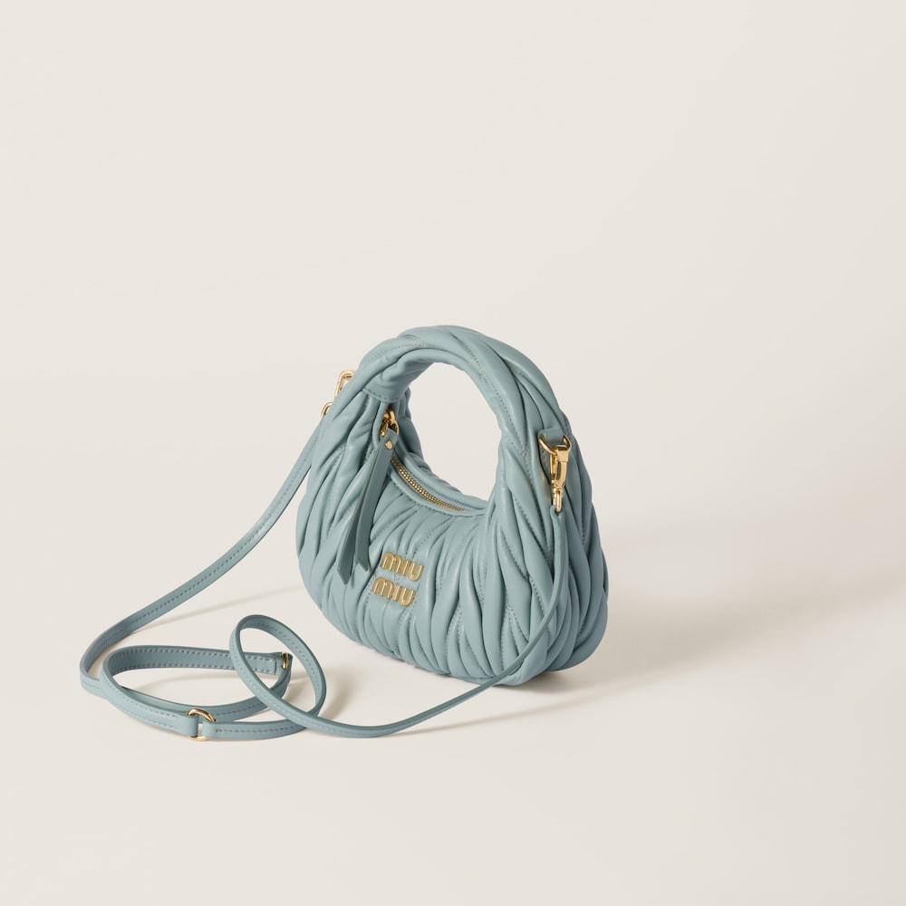 Wander matelassé nappa leather hobo mini-bag