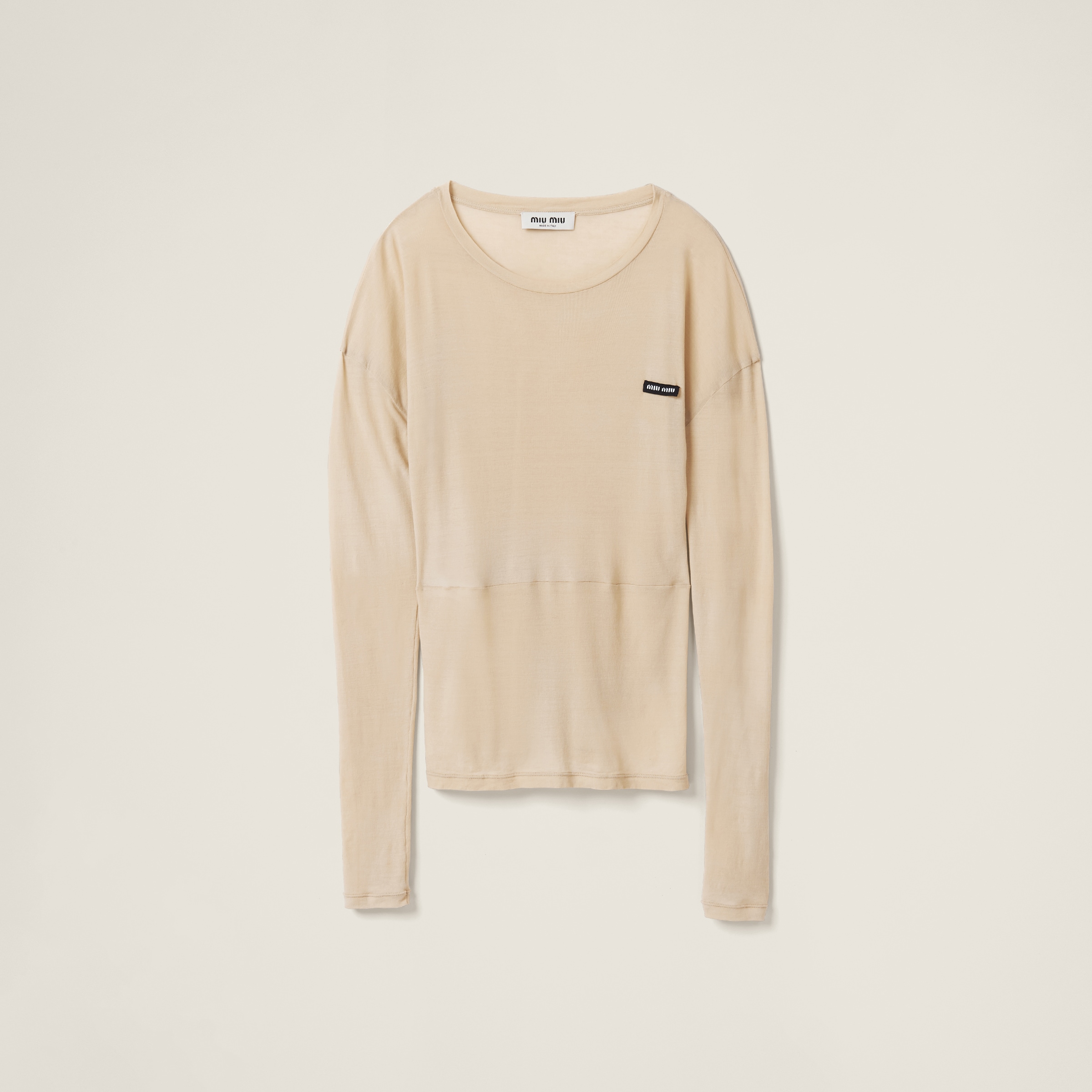 Garment-dyed ribbed jersey knit dress