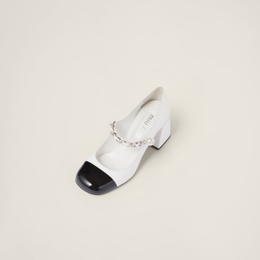 Patent leather pumps