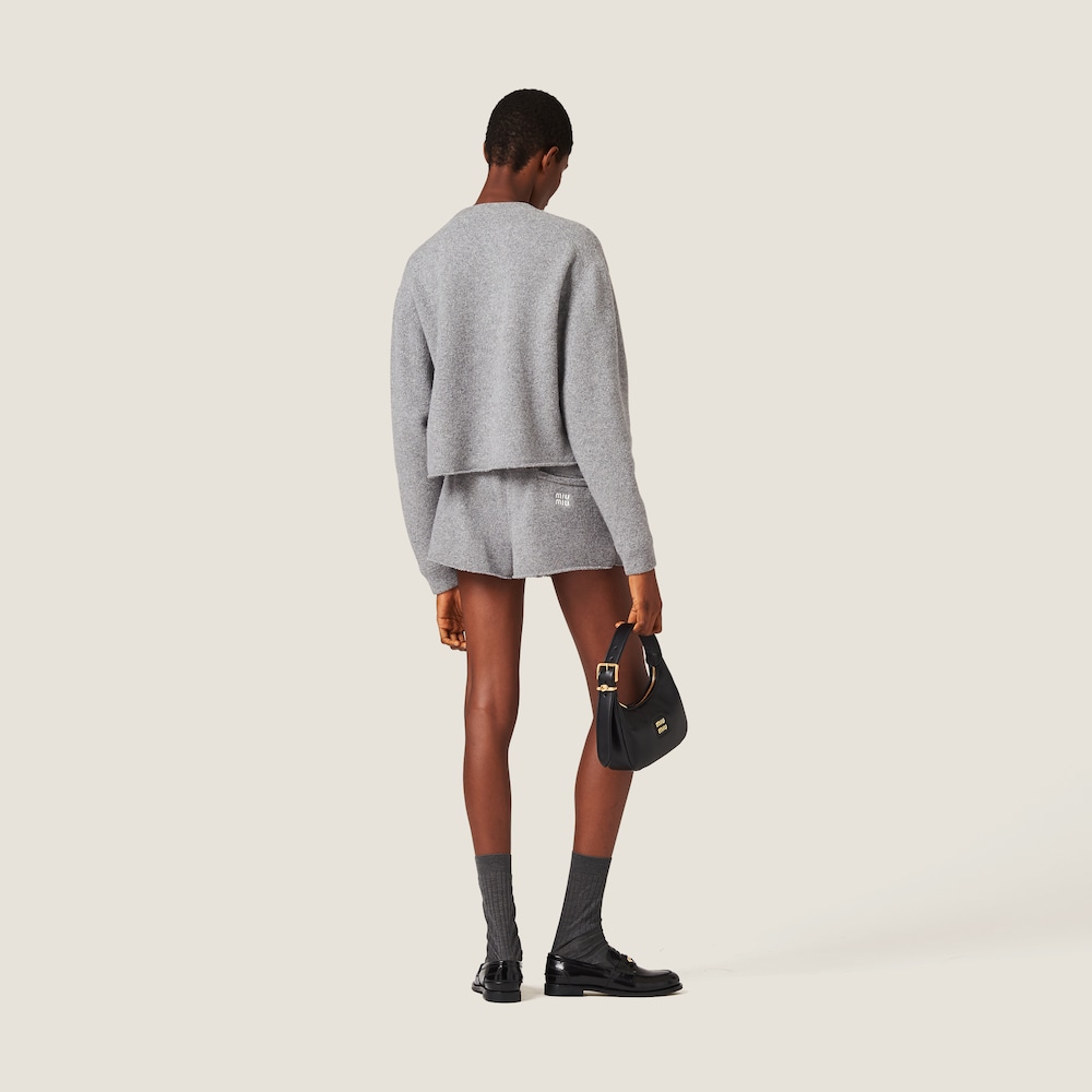 Wool and cashmere shorts
