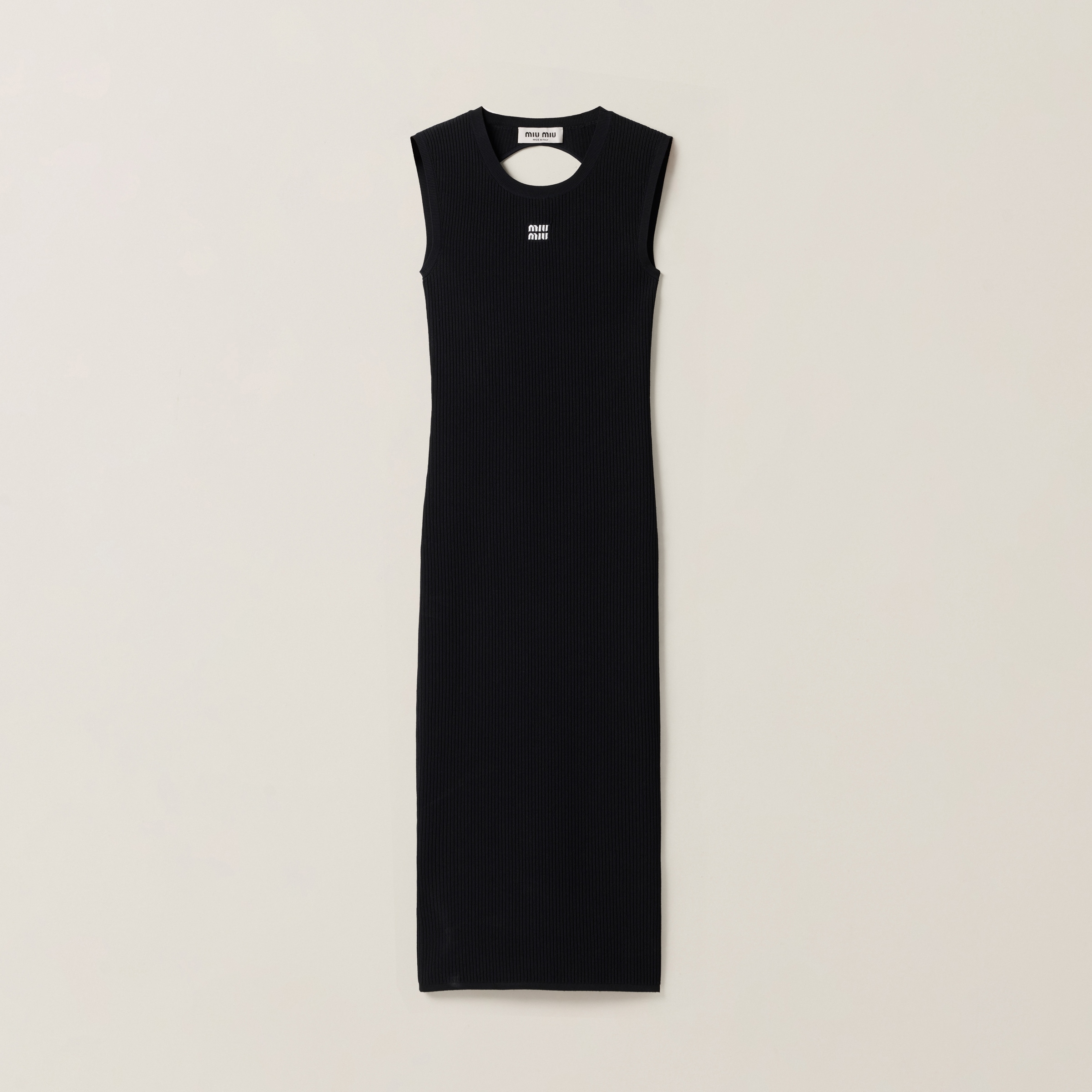 Viscose round-neck dress