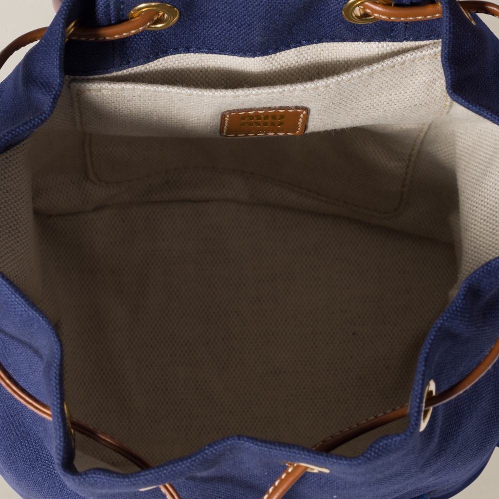Canvas and leather backpack