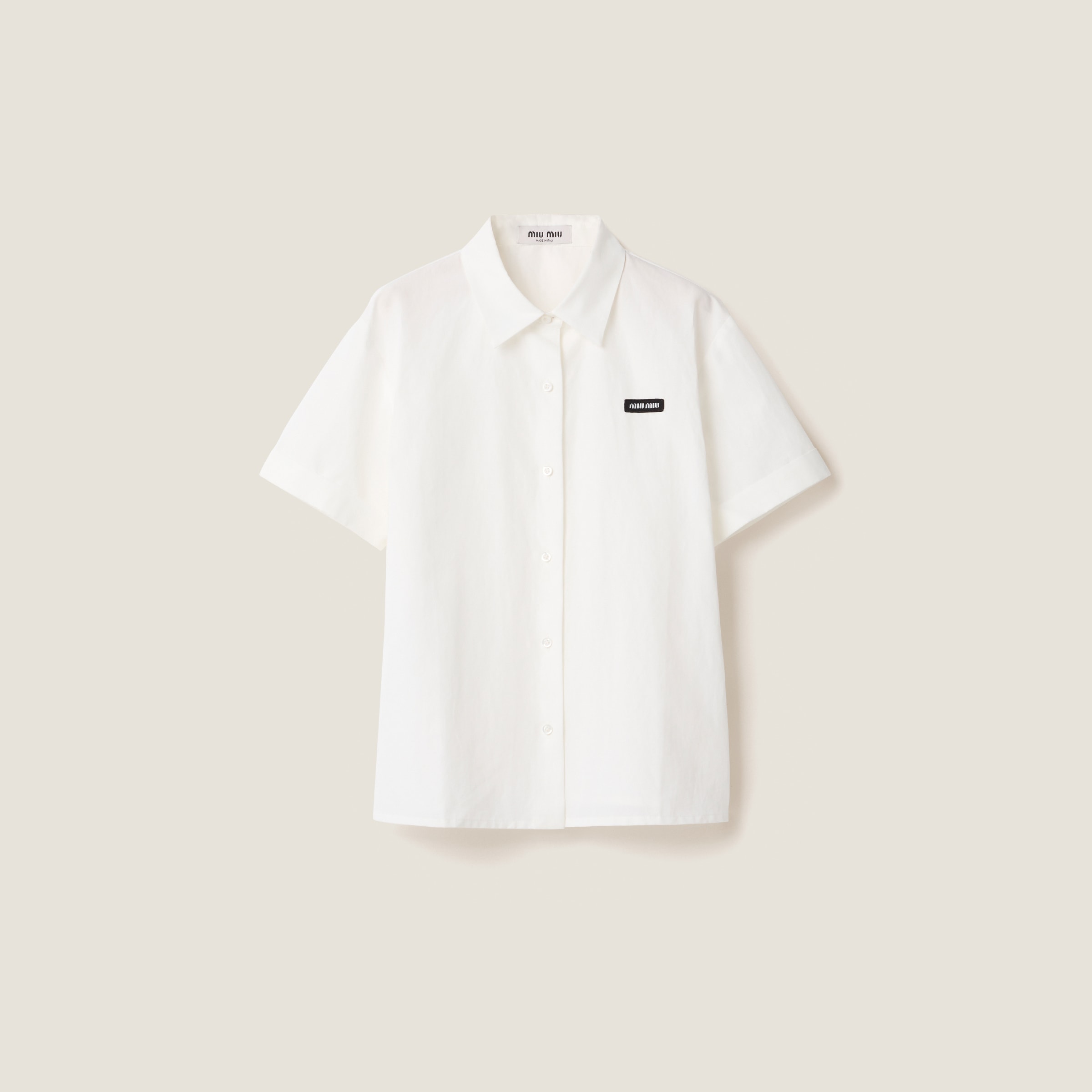 Slubbed poplin shirt