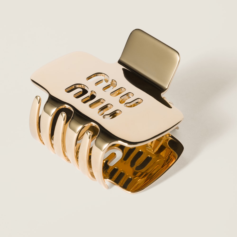 Small claw clip with logo