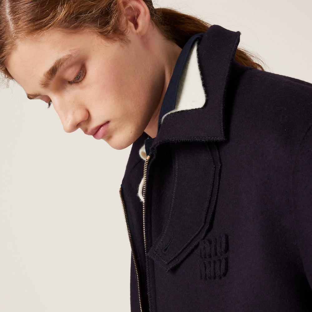 Wool blouson jacket